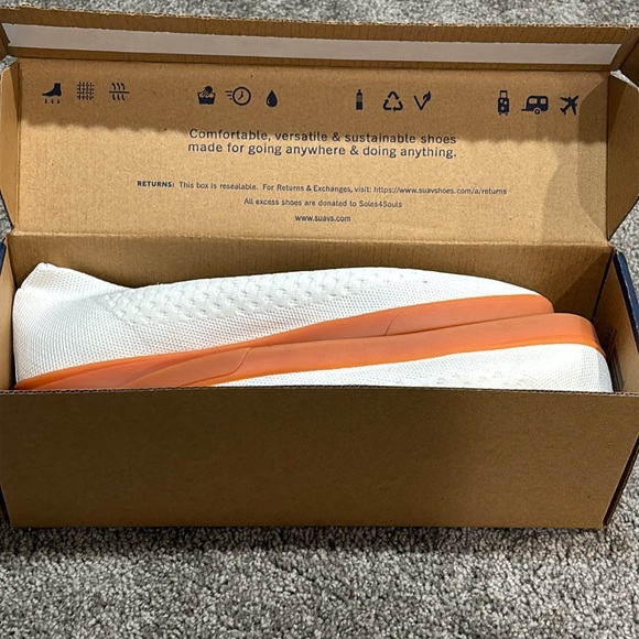 Suavs The Zilker Size 11 Men’s Size 13 Women’s White Sneaker Marshmallow Gum - Picture 1 of 4